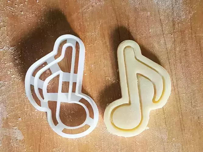 Music note cookie cutter 3D print model