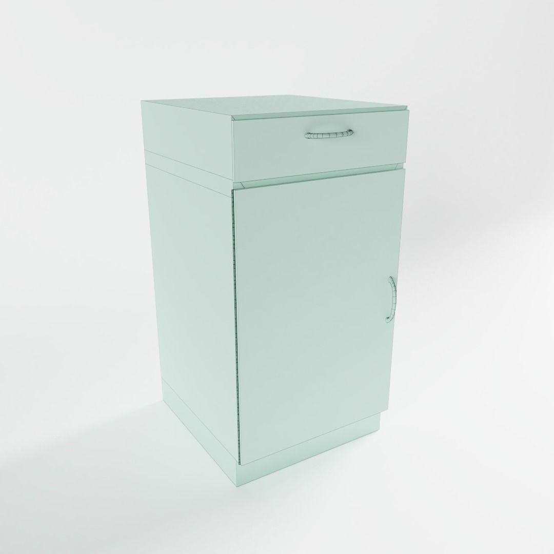 Small Vintage Kitchen Cabinet 3D model_3