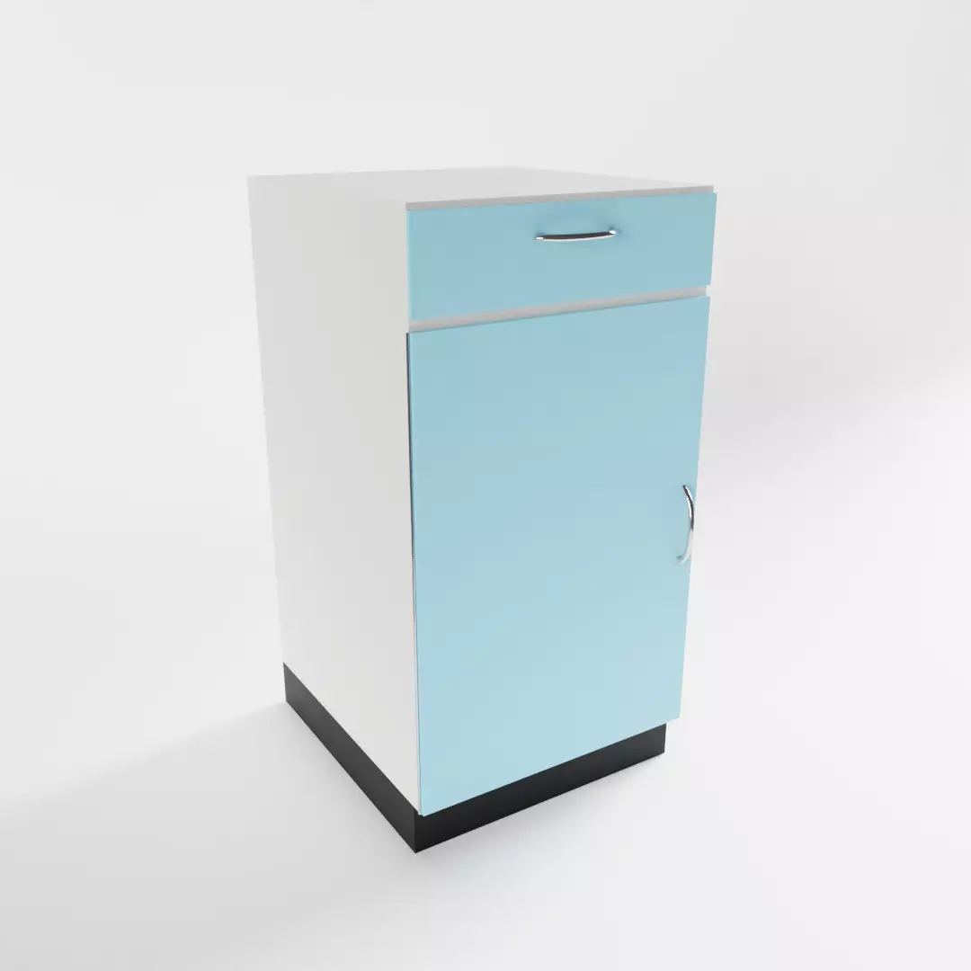 Small Vintage Kitchen Cabinet 3D model_0