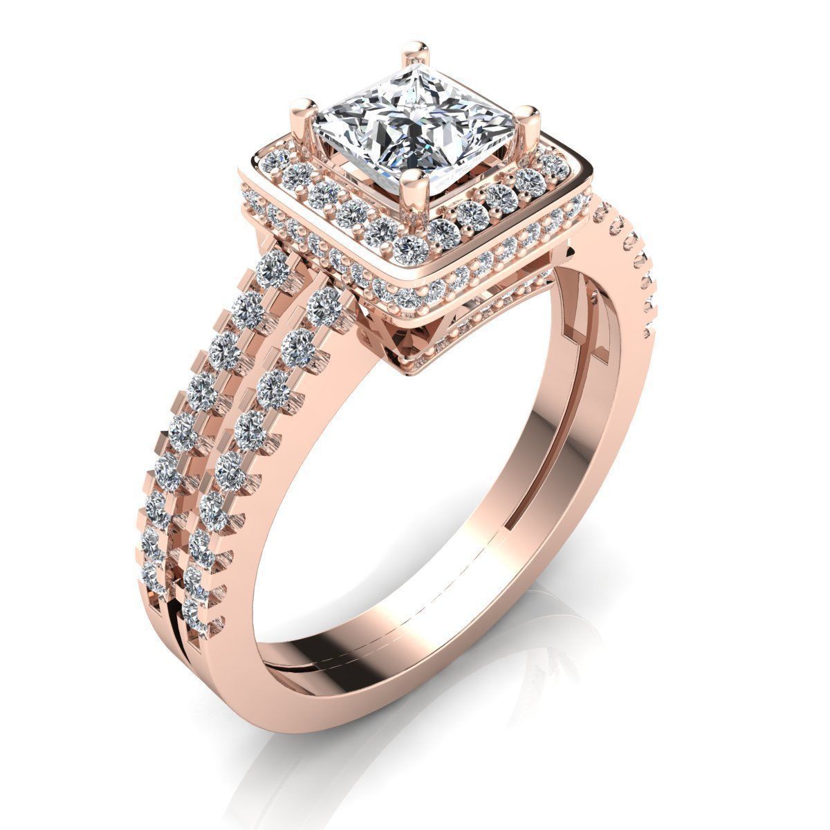 Royal Engagement Ring 3D print model_1