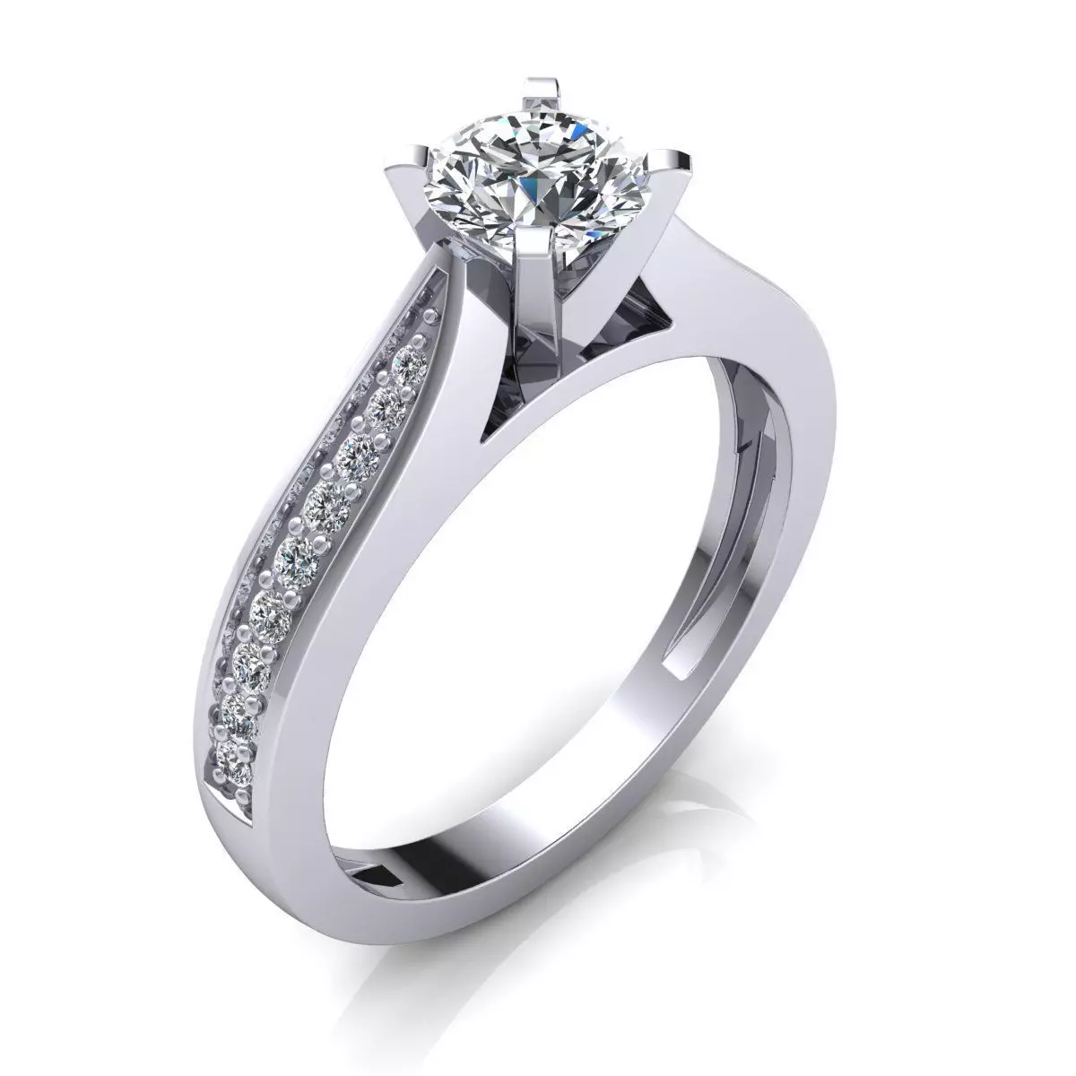 Luxury Solitaire Ring 3d Model Print  3D print model_0