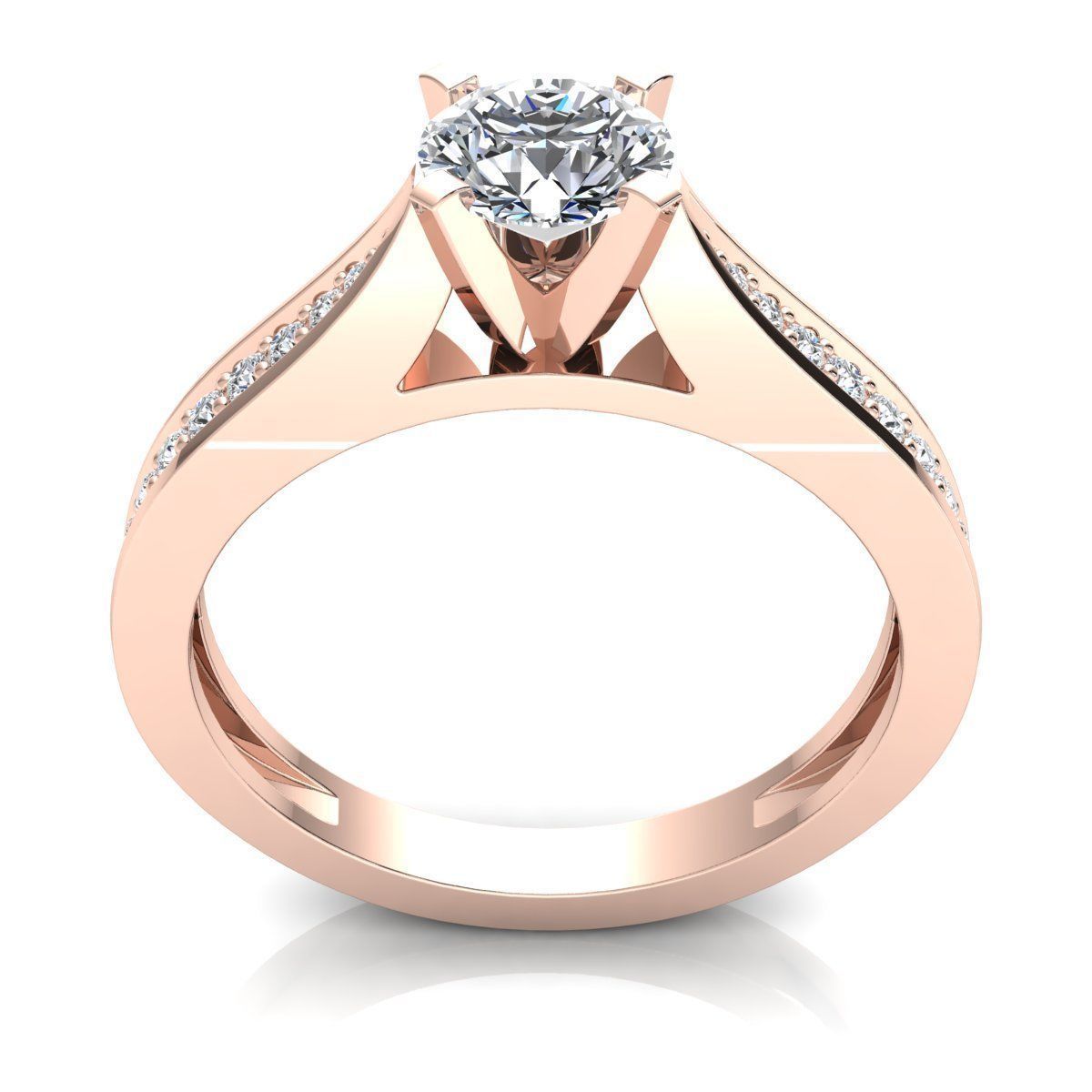 Luxury Solitaire Ring 3d Model Print  3D print model_4