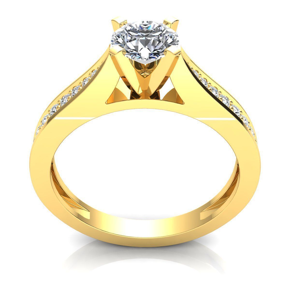 Luxury Solitaire Ring 3d Model Print  3D print model_5