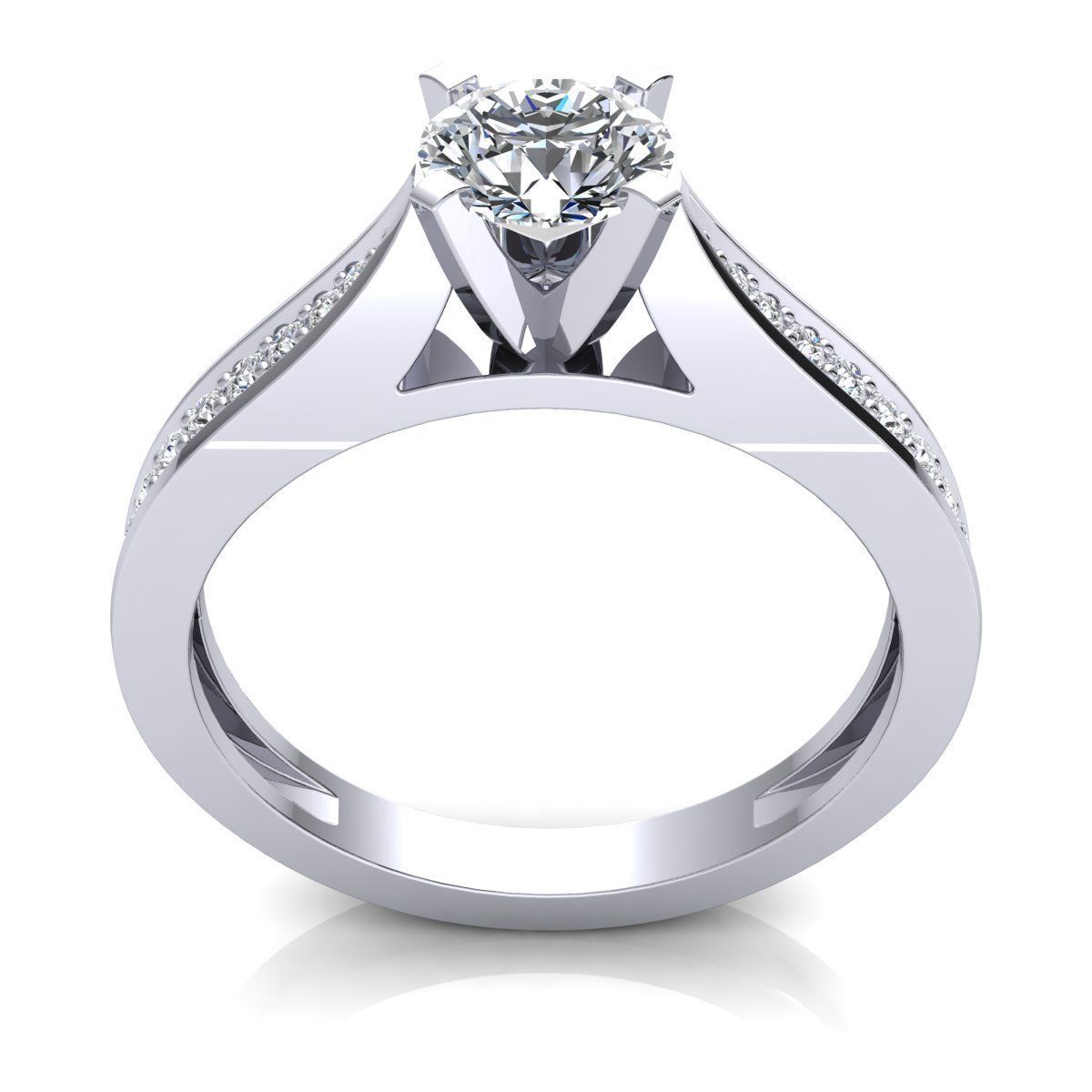 Luxury Solitaire Ring 3d Model Print  3D print model_3