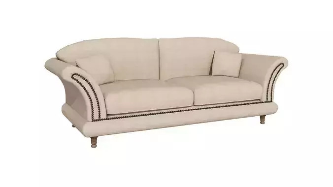 Modern couch with pillows 