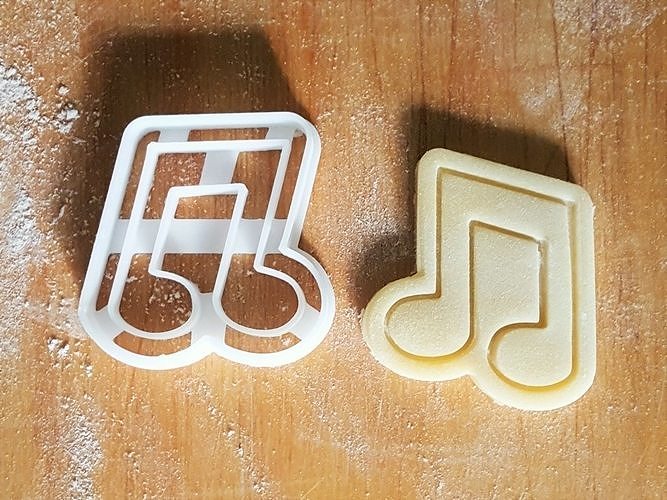 Music note cookie cutter v2 3D print model