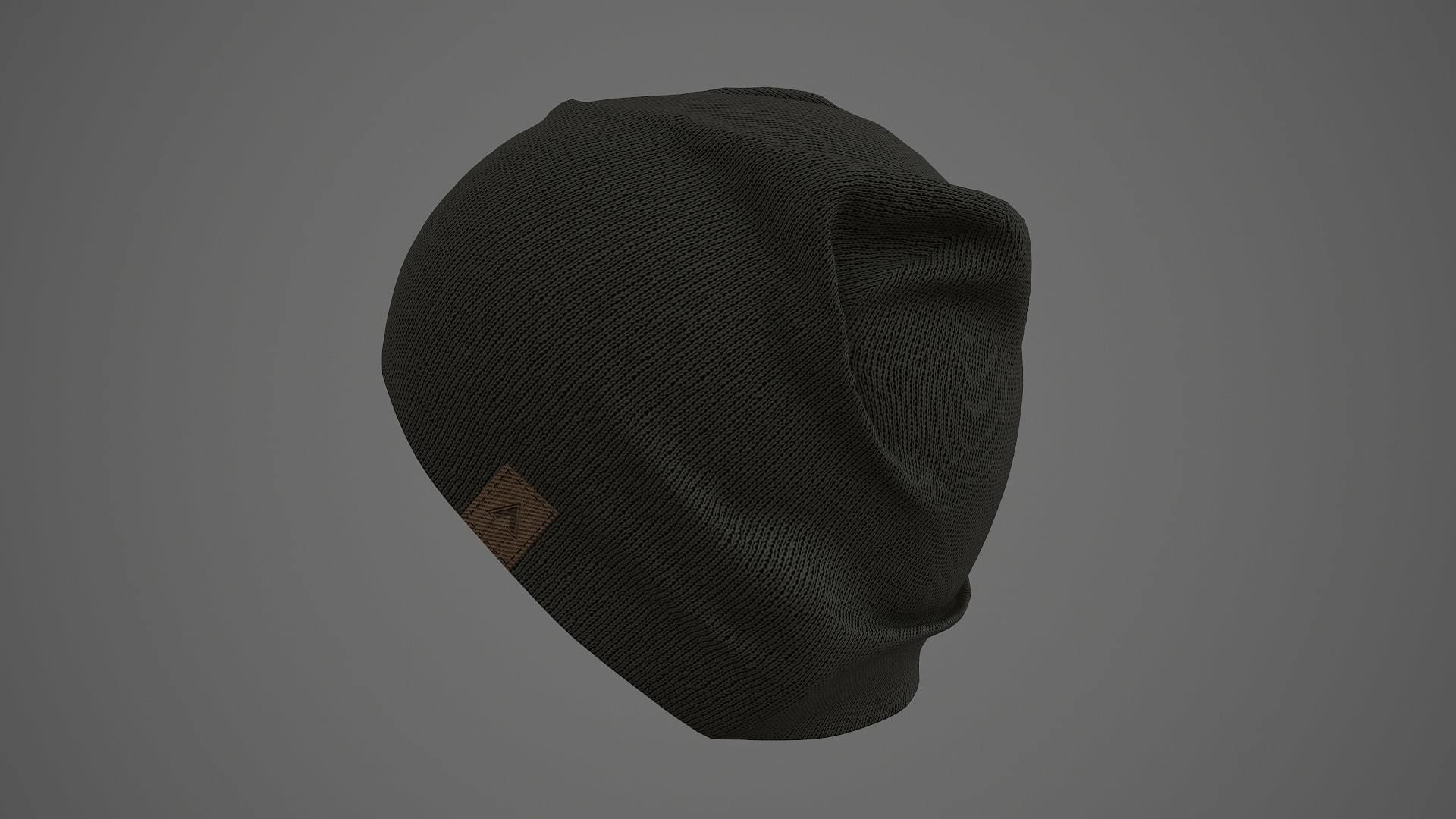 Beanie cap winter hat PBR Low-poly 3D model_13
