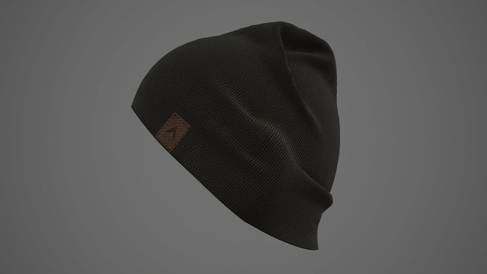 Beanie cap winter hat PBR Low-poly 3D model_2