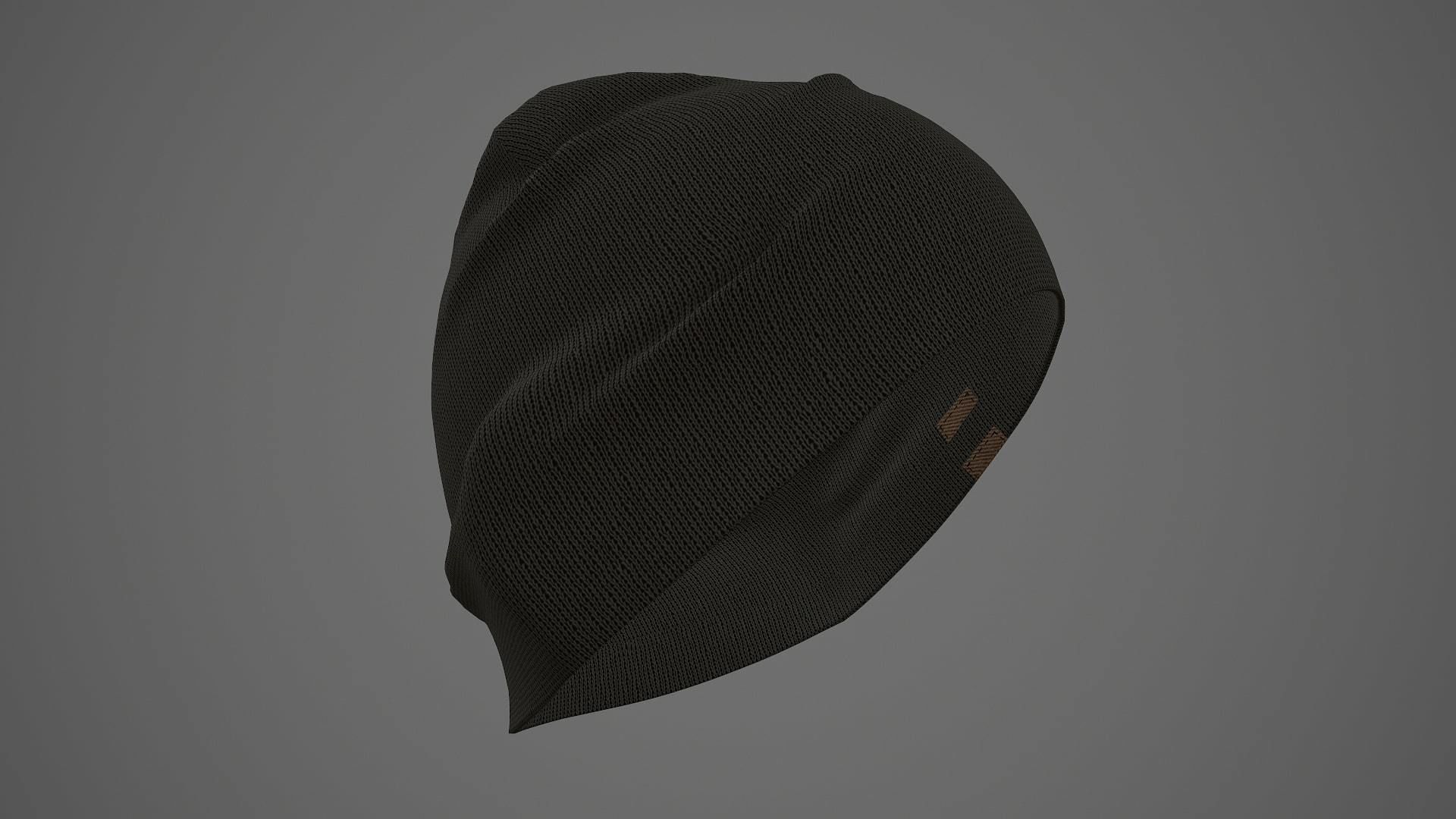 Beanie cap winter hat PBR Low-poly 3D model_9