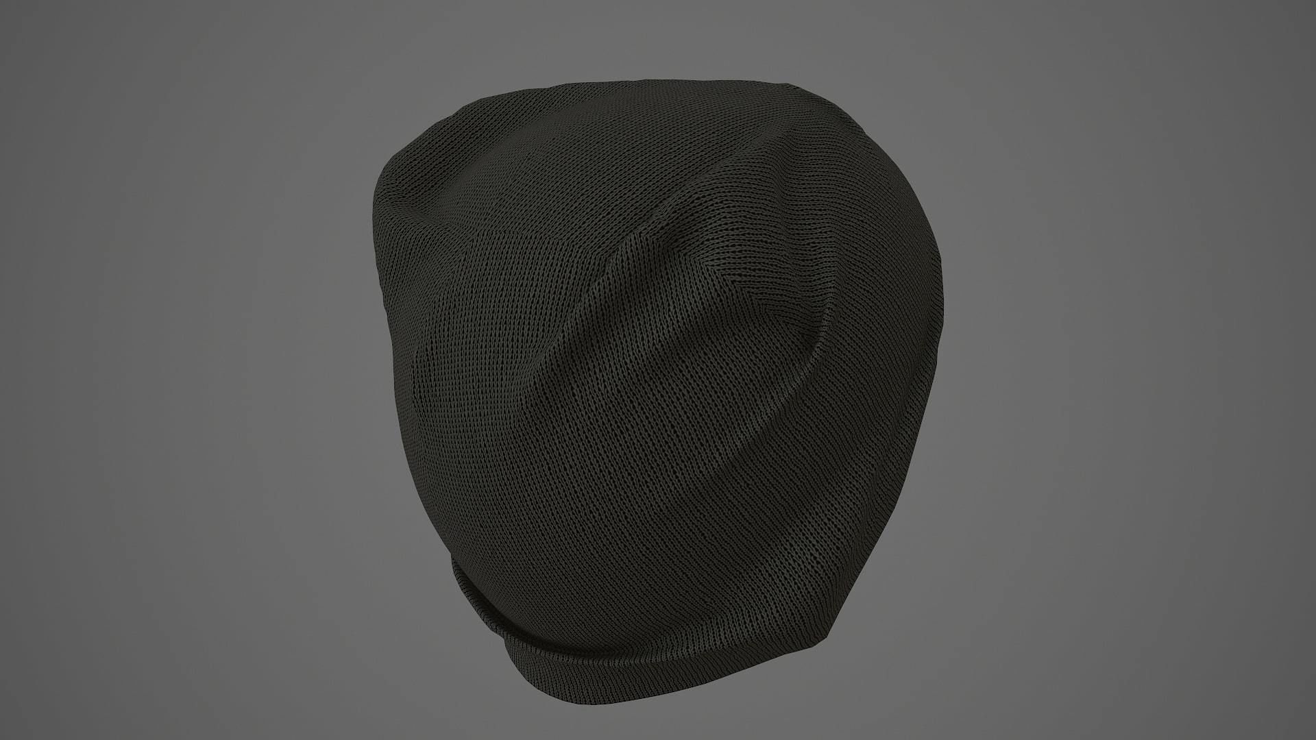 Beanie cap winter hat PBR Low-poly 3D model_15