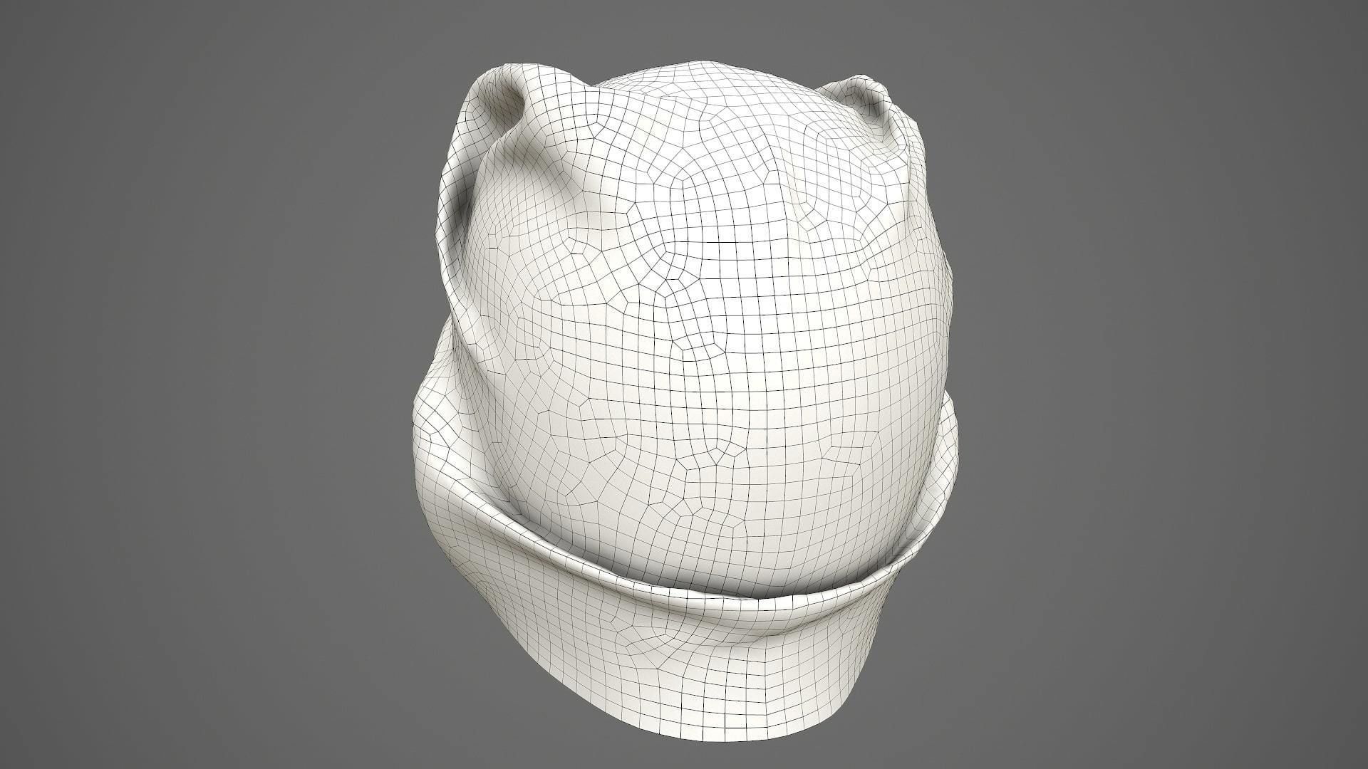 Beanie cap winter hat PBR Low-poly 3D model_19