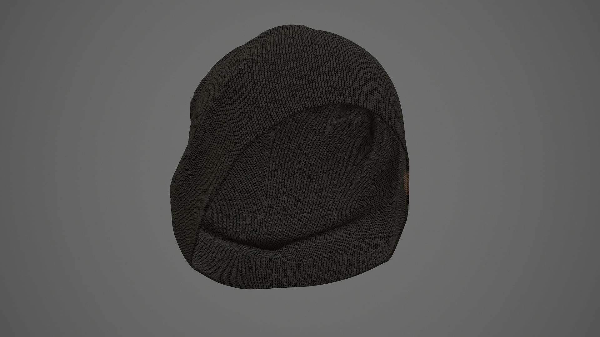 Beanie cap winter hat PBR Low-poly 3D model_10