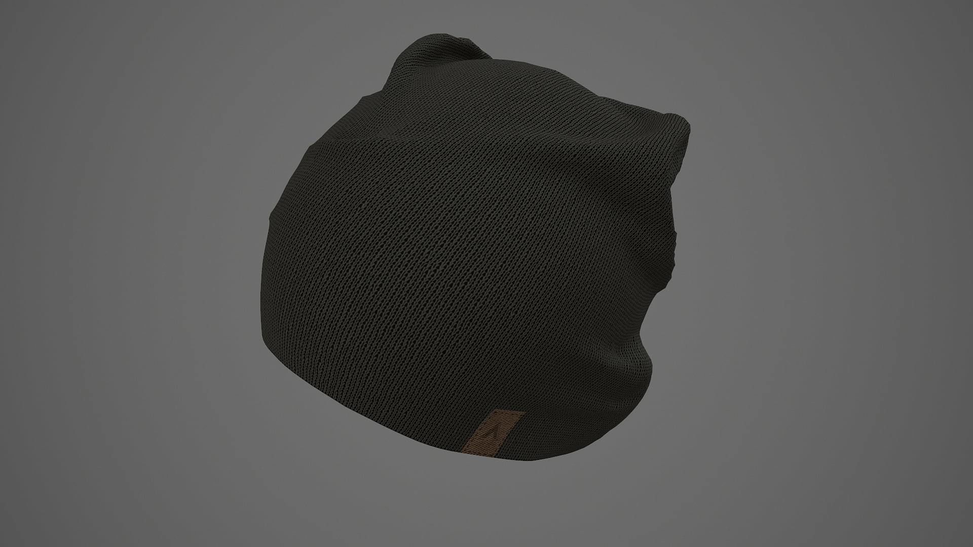 Beanie cap winter hat PBR Low-poly 3D model_16