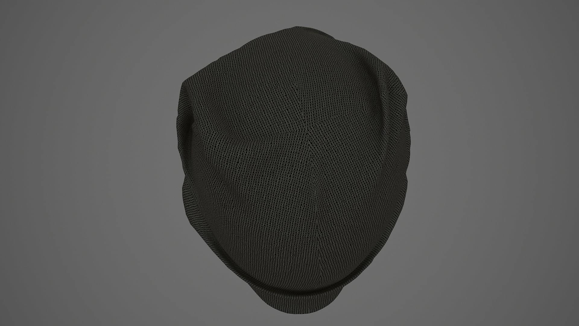 Beanie cap winter hat PBR Low-poly 3D model_14