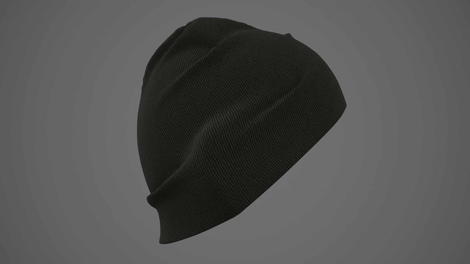 Beanie cap winter hat PBR Low-poly 3D model_8