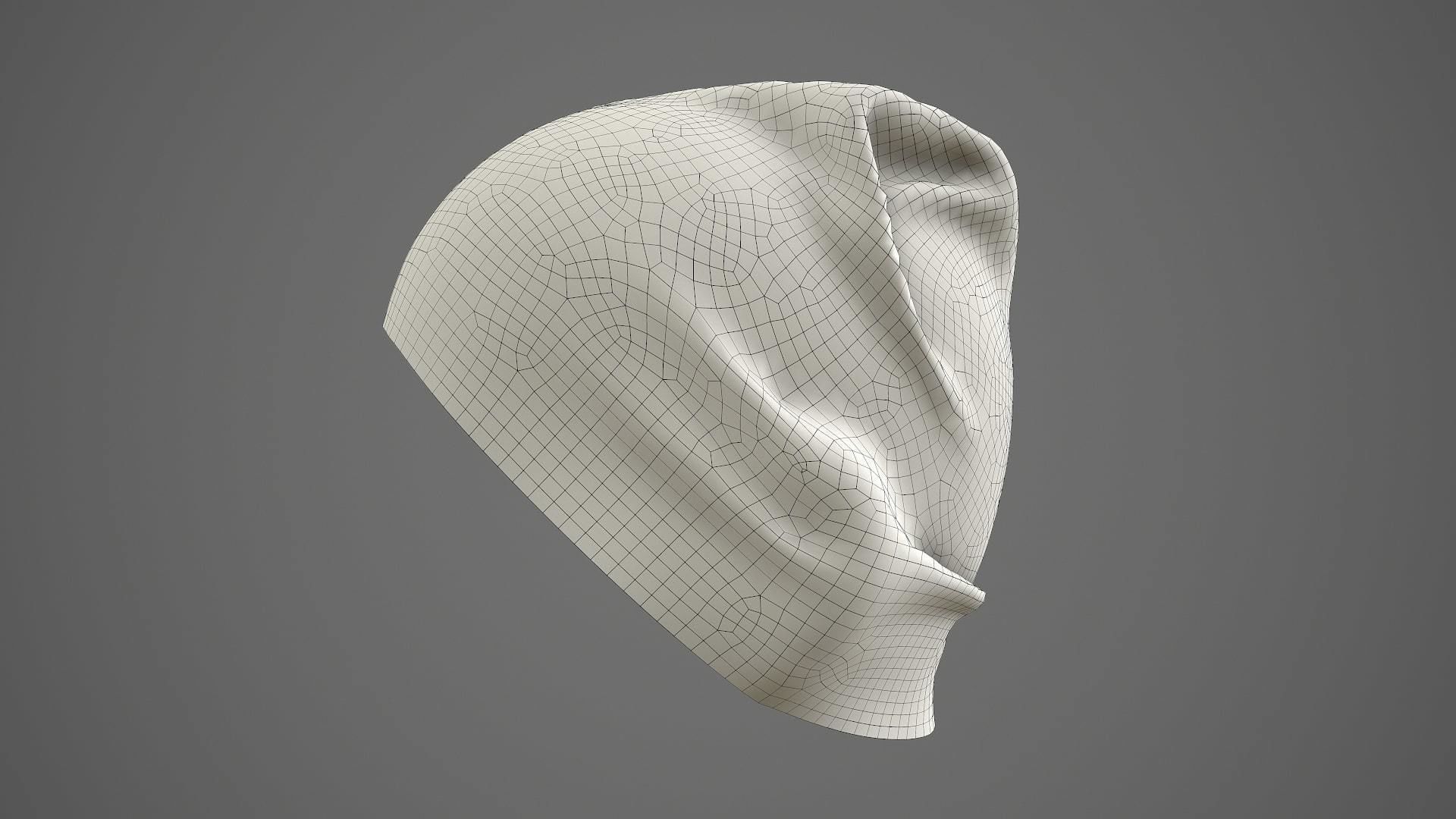 Beanie cap winter hat PBR Low-poly 3D model_17