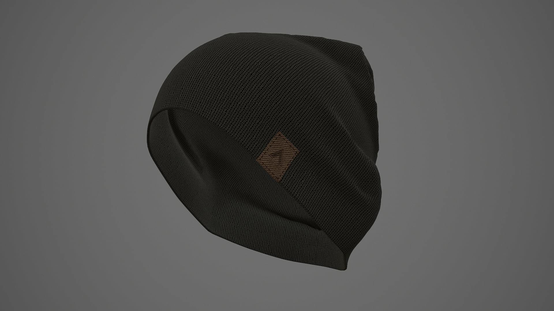 Beanie cap winter hat PBR Low-poly 3D model_12
