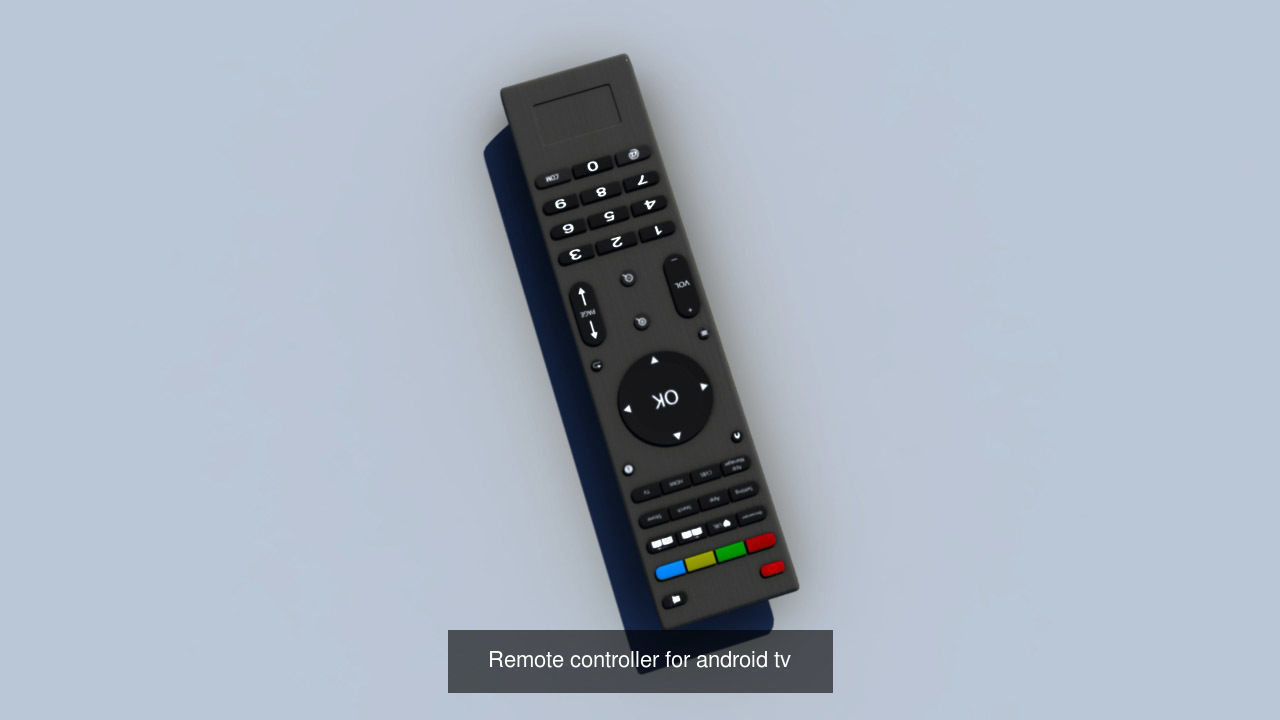 Two remote controllers and android tv box 3D Model Collection_2