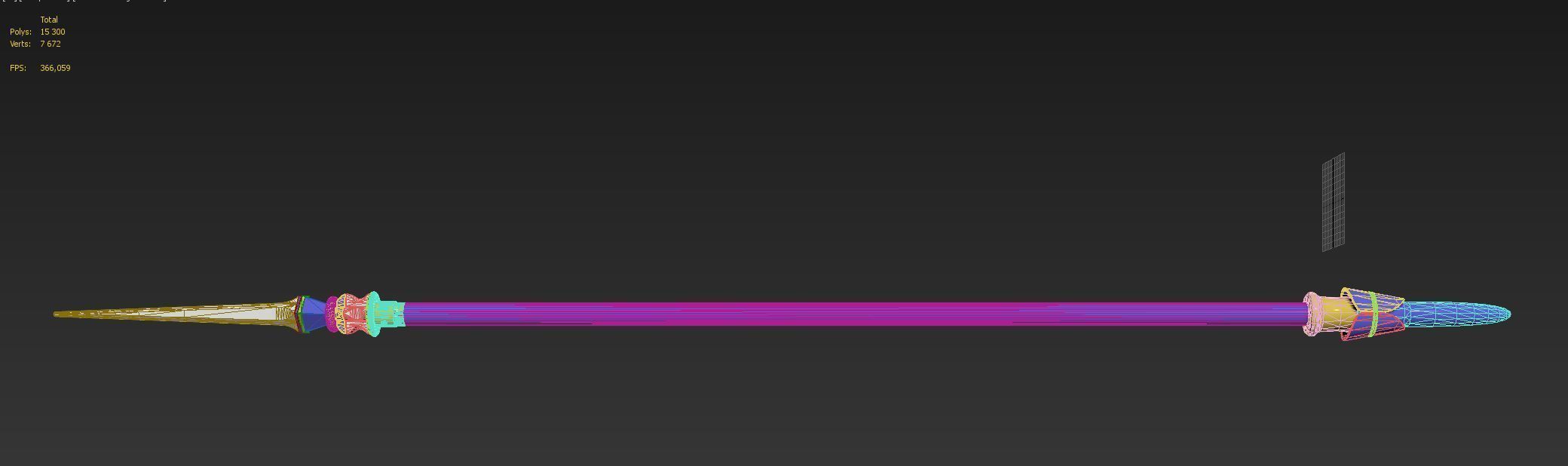 Fate Grand Order Lily Christmas Day Spear Cosplay Weapon 3D print model_10