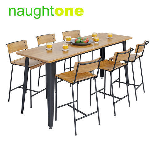 Naughtone Construct Table Set 3D model