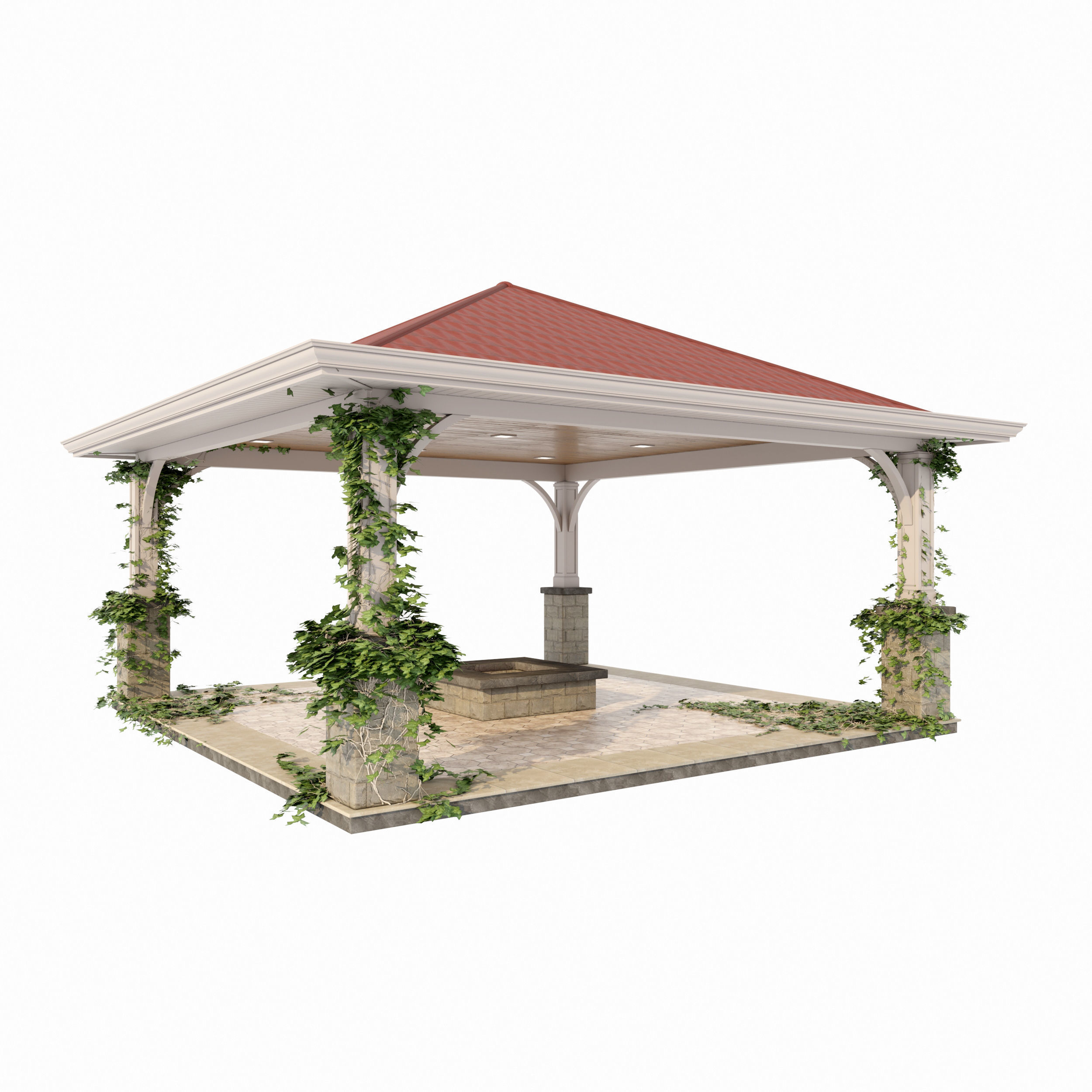 Gazebo outdoor 3D model_1