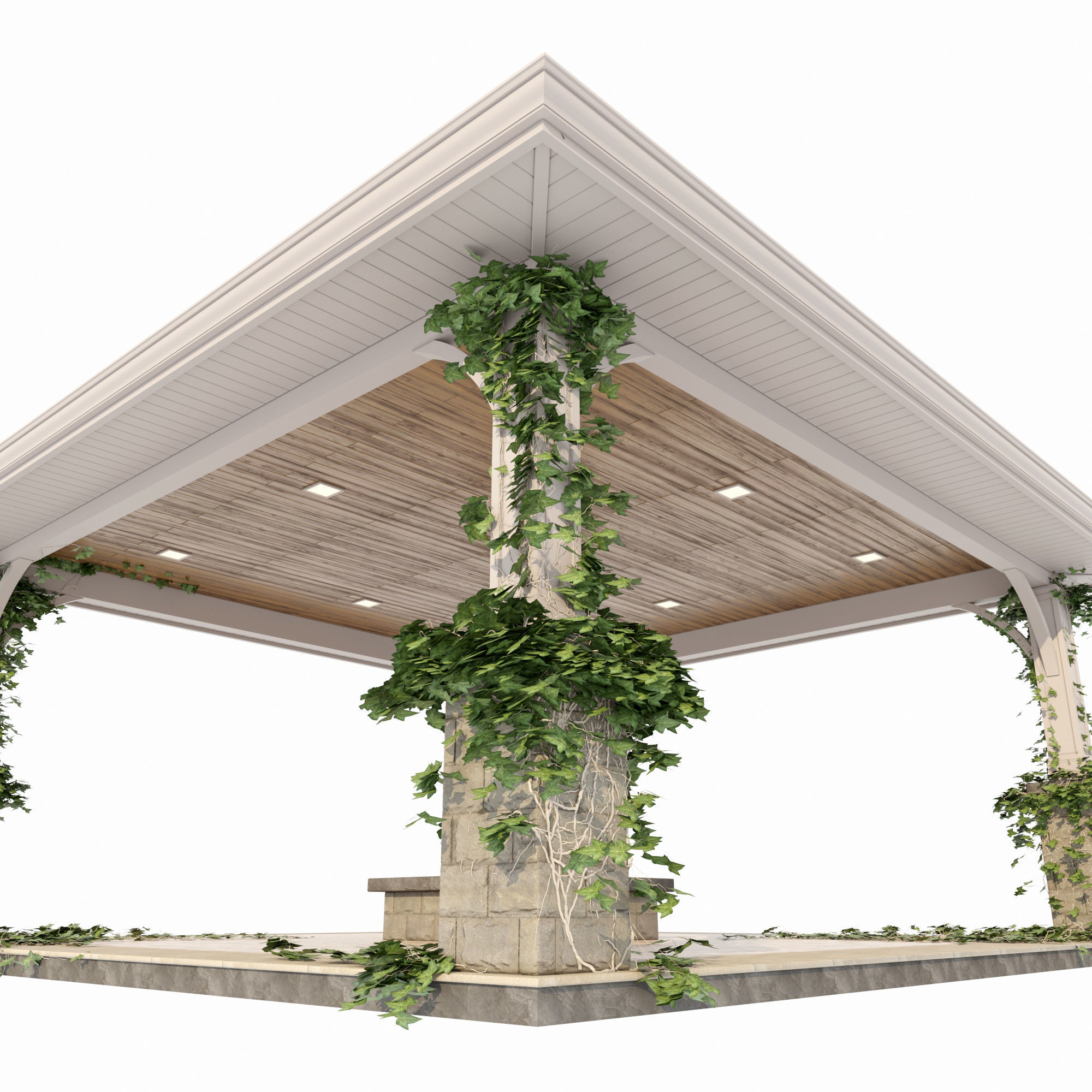 Gazebo outdoor 3D model_7