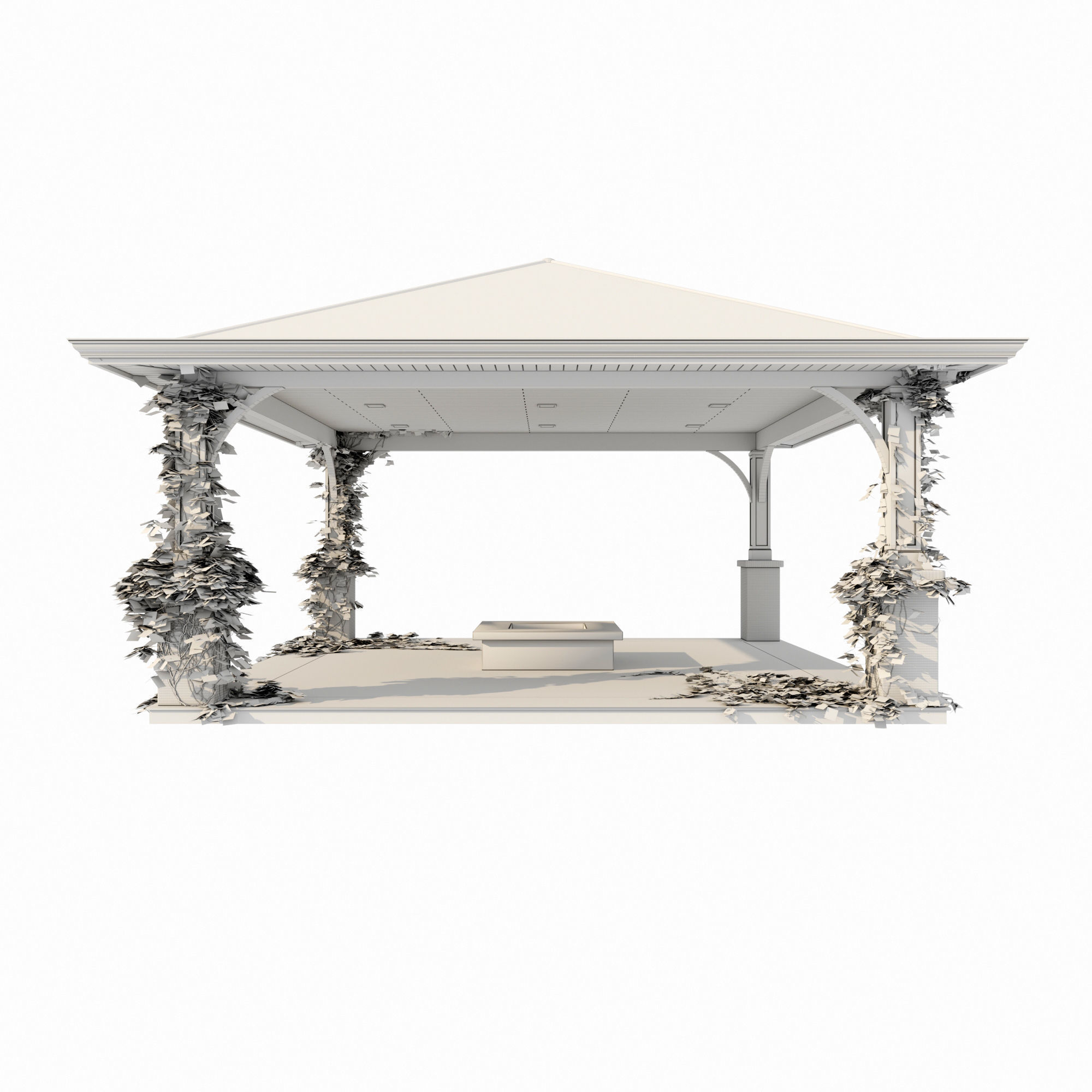 Gazebo outdoor 3D model_6