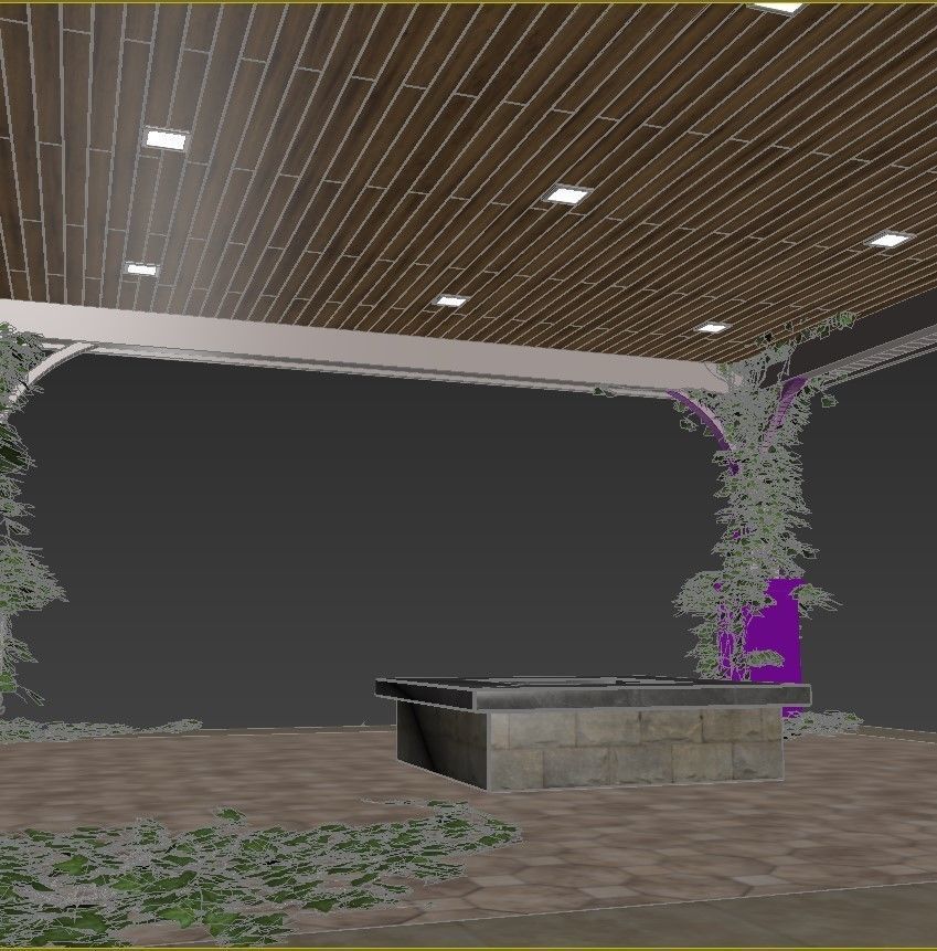 Gazebo outdoor 3D model_12