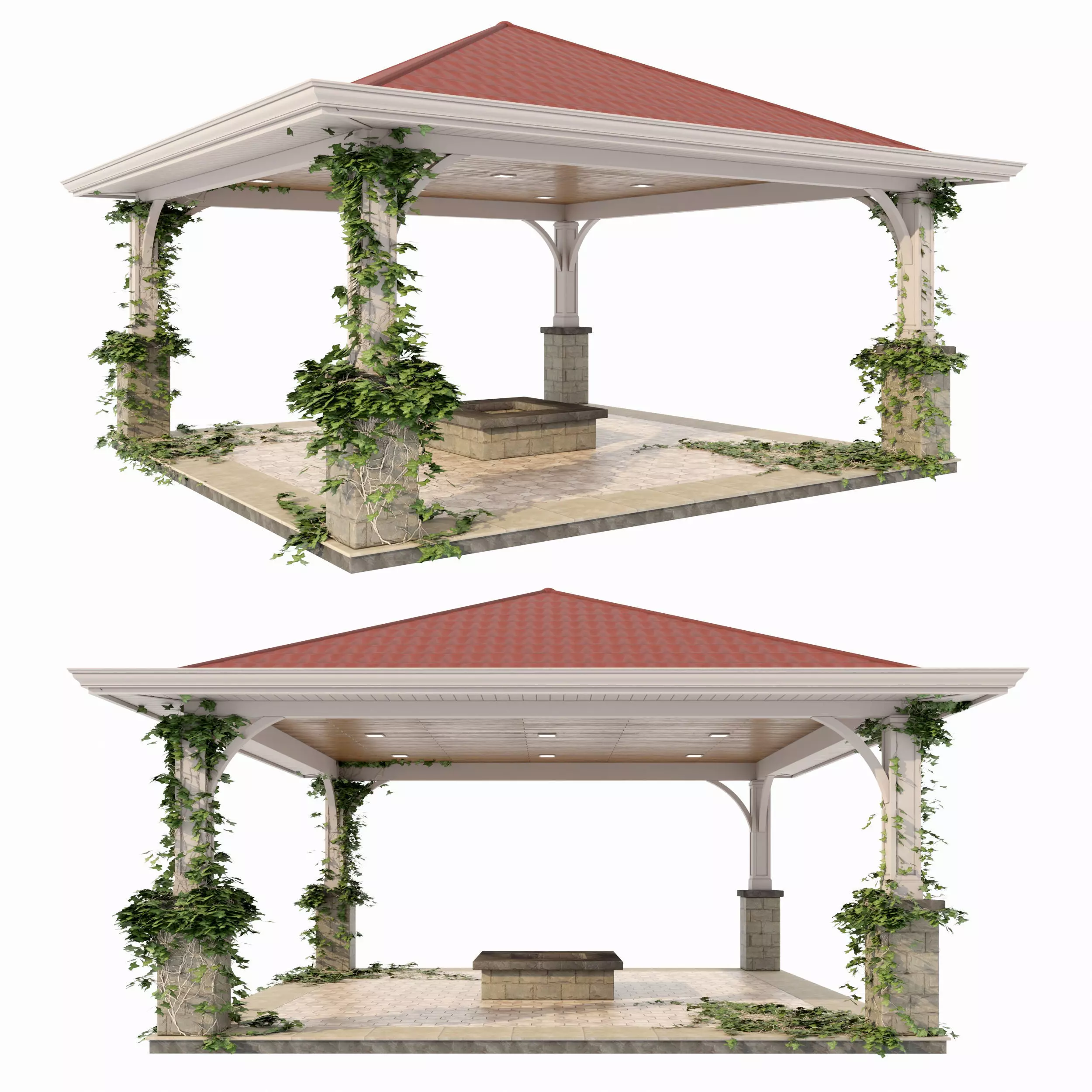 Gazebo outdoor 3D model_0