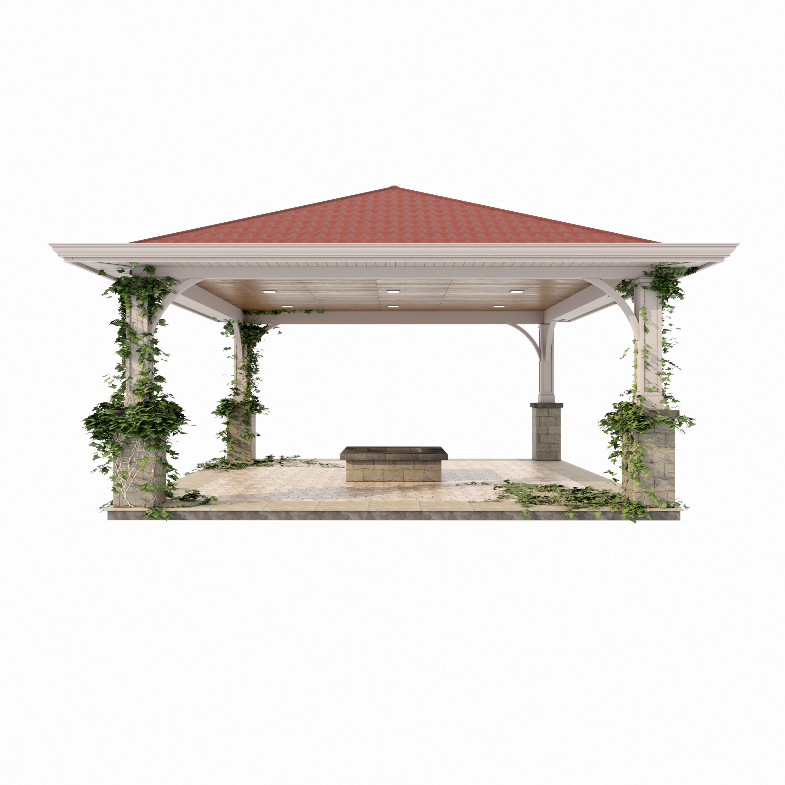 Gazebo outdoor 3D model_2