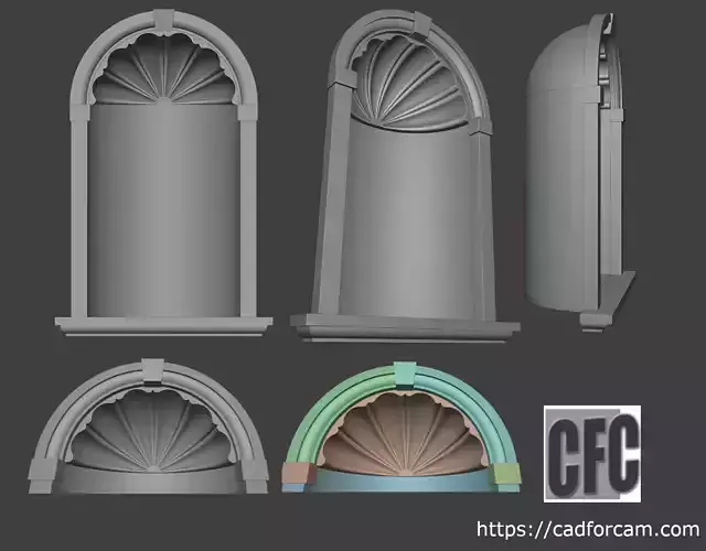WoodCarving Niche - 3d model for CNC - NicheCFC01 3D model