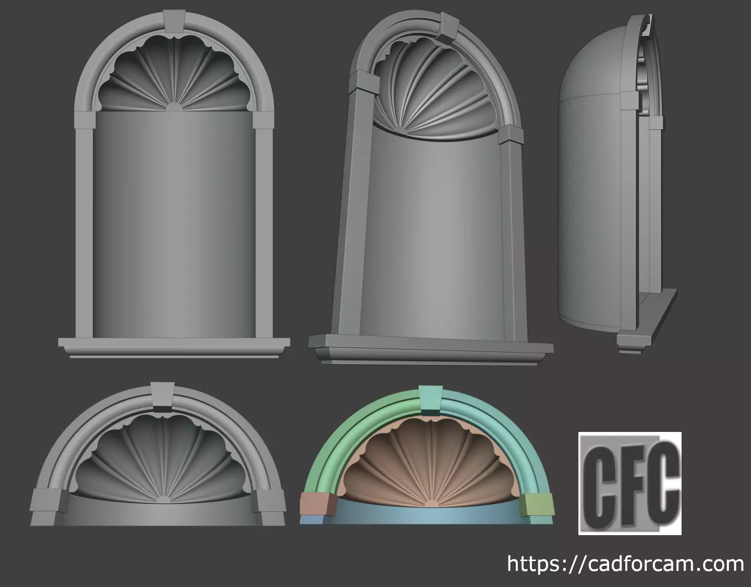 WoodCarving Niche - 3d model for CNC - NicheCFC01 3D model_0