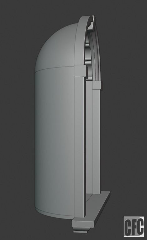 WoodCarving Niche - 3d model for CNC - NicheCFC01 3D model_5