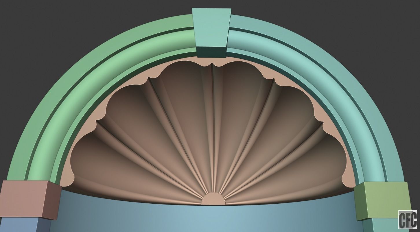 WoodCarving Niche - 3d model for CNC - NicheCFC01 3D model_13