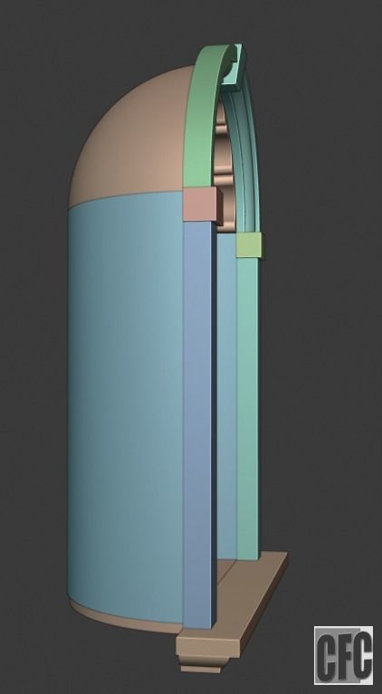 WoodCarving Niche - 3d model for CNC - NicheCFC01 3D model_11