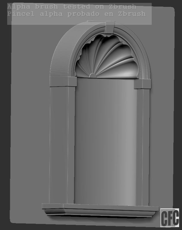 WoodCarving Niche - 3d model for CNC - NicheCFC01 3D model_20