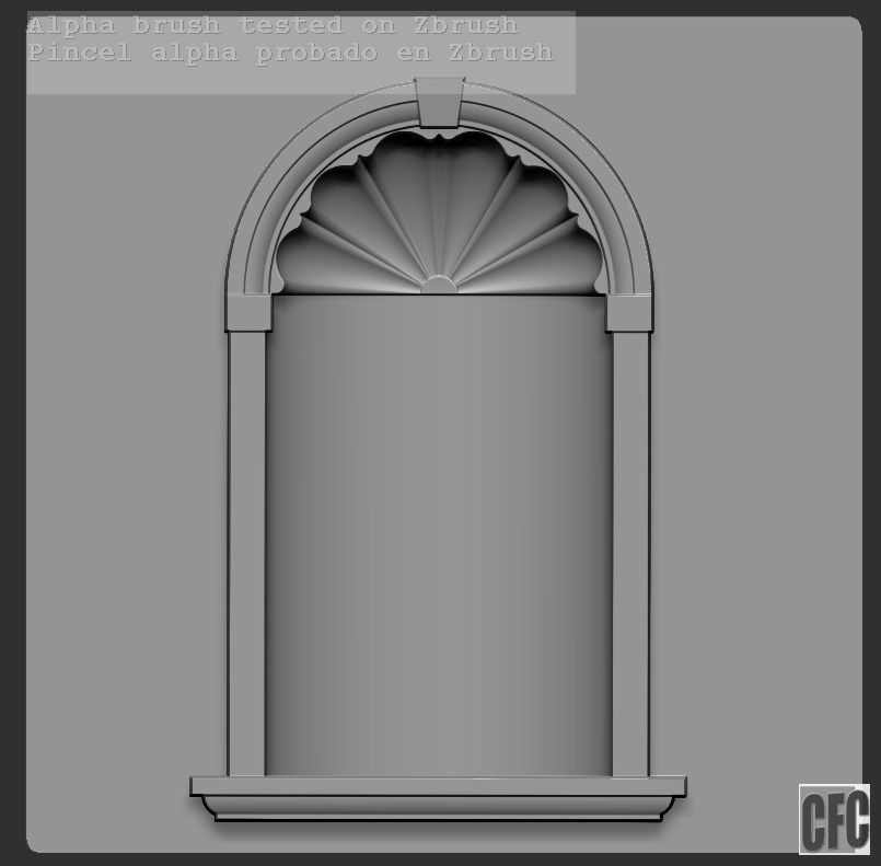 WoodCarving Niche - 3d model for CNC - NicheCFC01 3D model_19