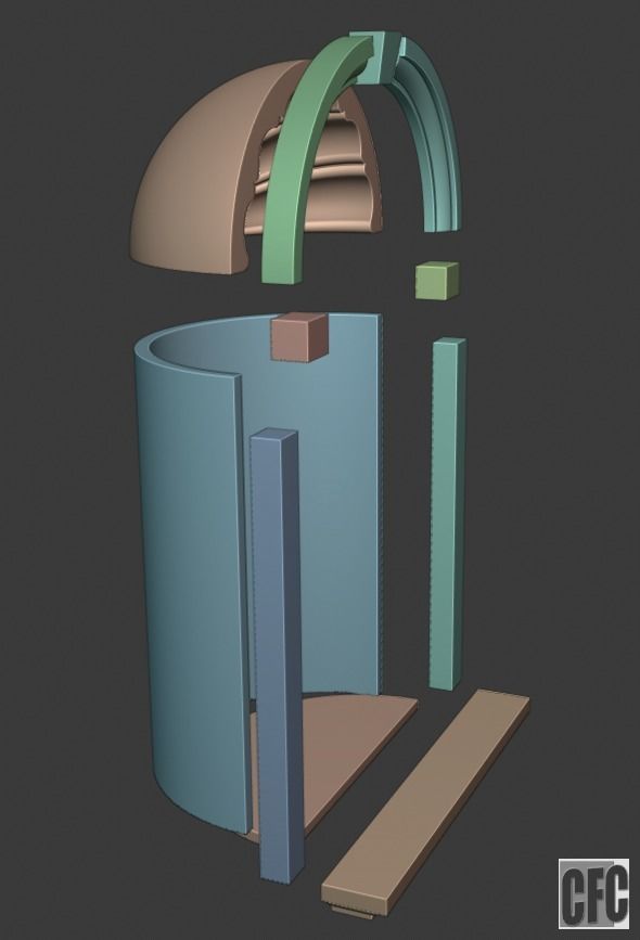 WoodCarving Niche - 3d model for CNC - NicheCFC01 3D model_9