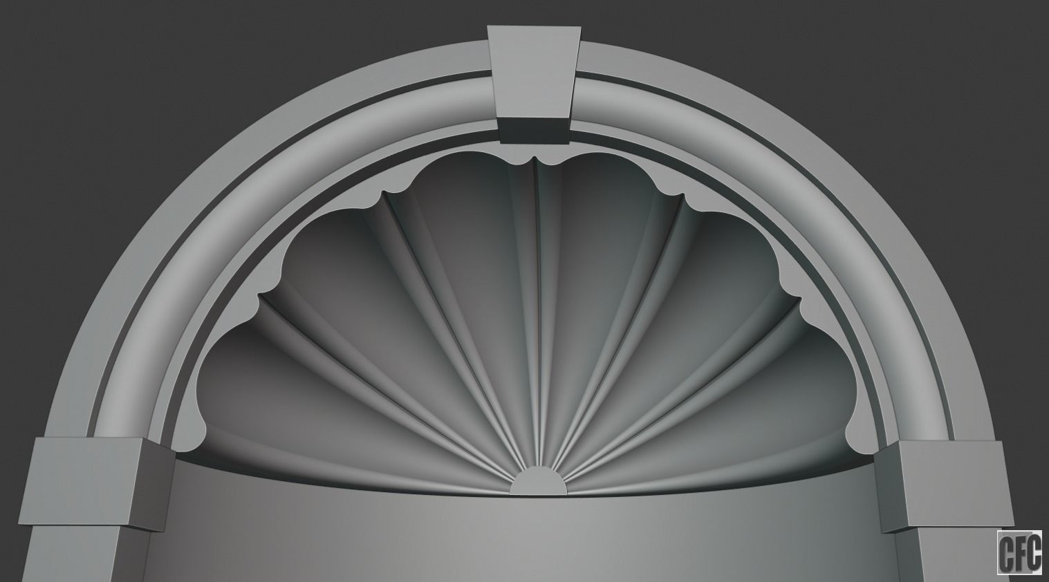 WoodCarving Niche - 3d model for CNC - NicheCFC01 3D model_7