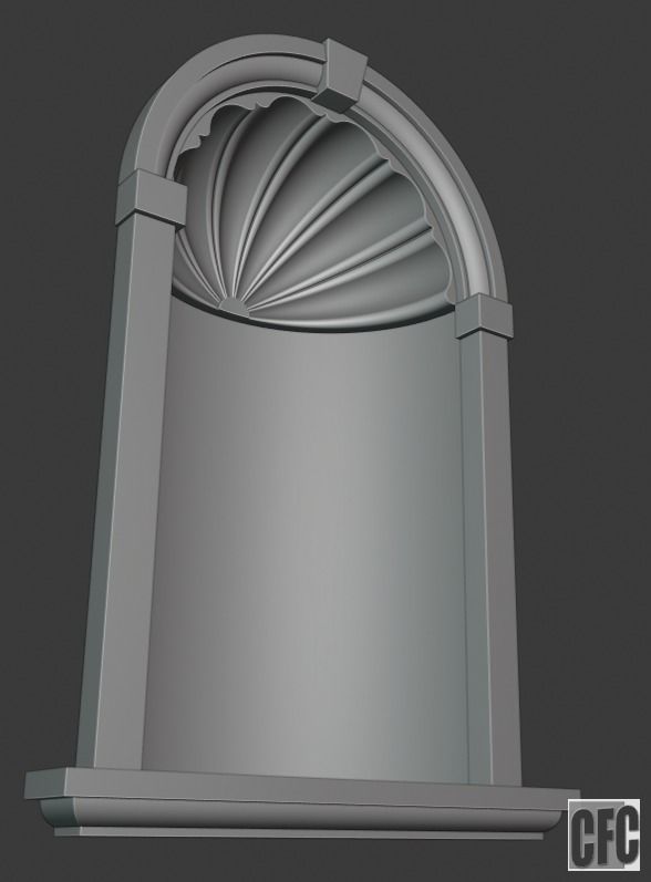 WoodCarving Niche - 3d model for CNC - NicheCFC01 3D model_4