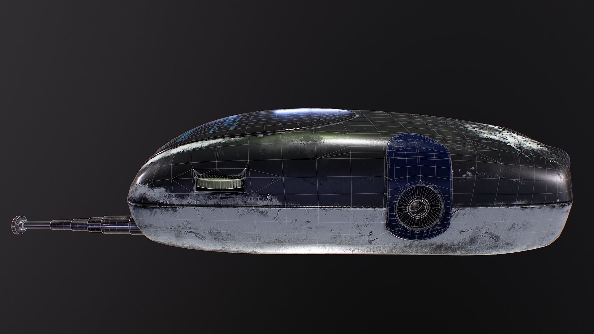 Radio Grundig City Boy 47 PBR Low-poly 3D model Low-poly 3D model_9