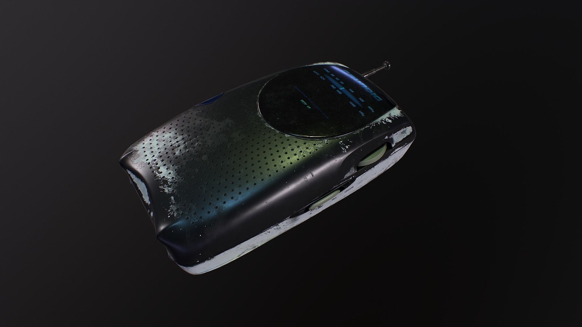 Radio Grundig City Boy 47 PBR Low-poly 3D model Low-poly 3D model_5