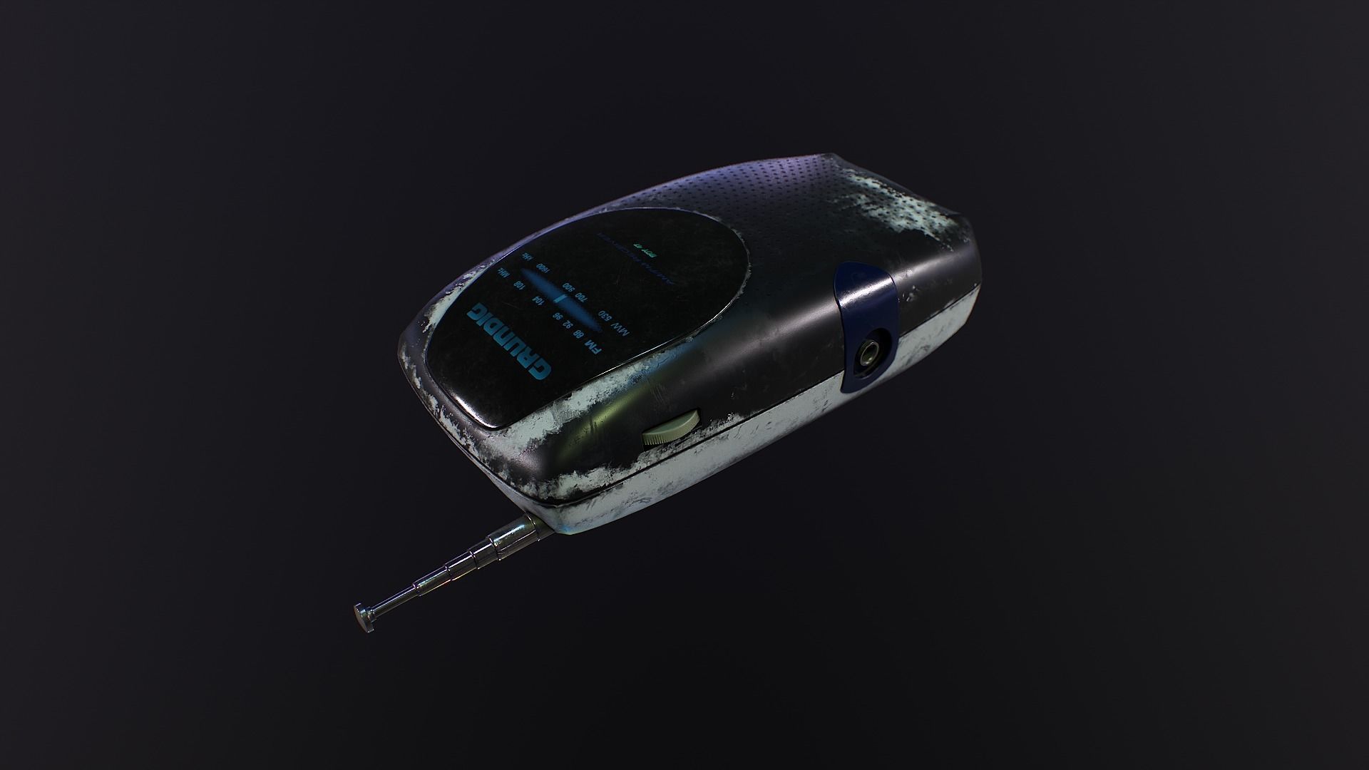 Radio Grundig City Boy 47 PBR Low-poly 3D model Low-poly 3D model_6