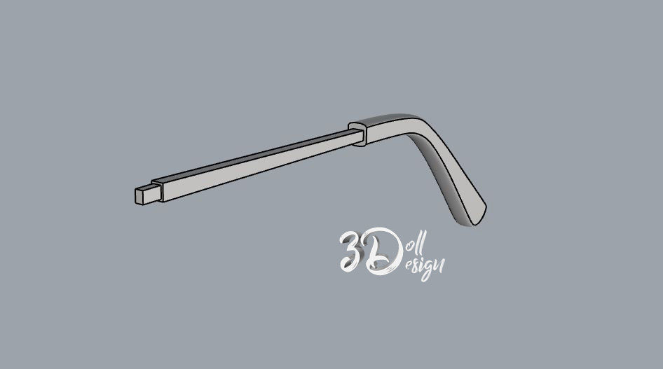 STL Cosplay Monocle - Istina Arknights 3D model_3