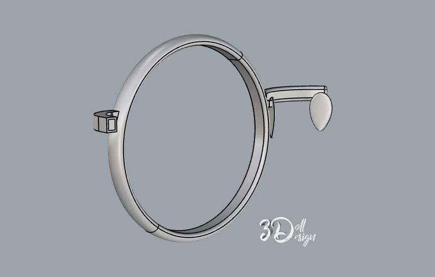 STL Cosplay Monocle - Istina Arknights 3D model_2