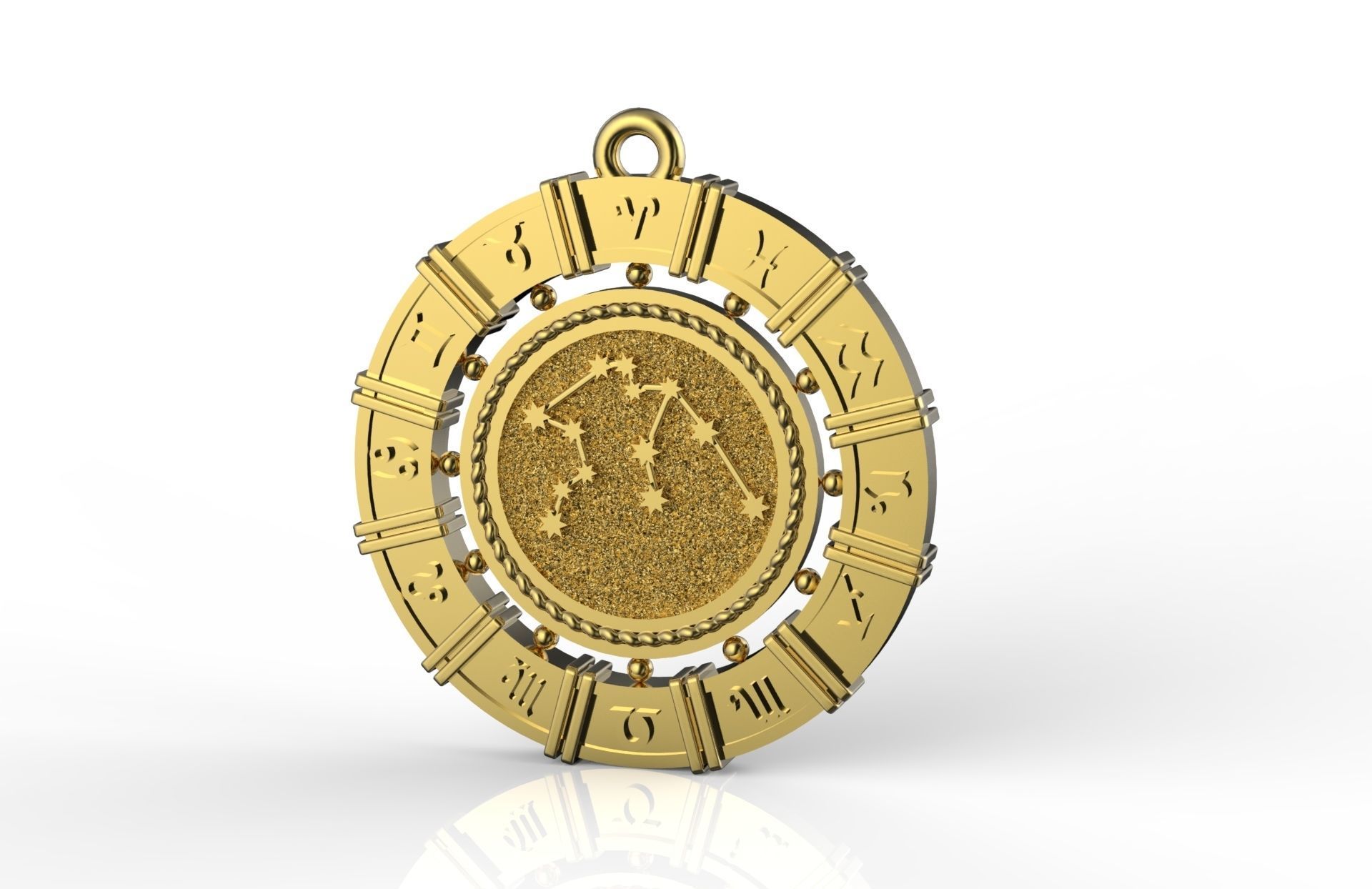 Aquarius pendant 3D print model_1
