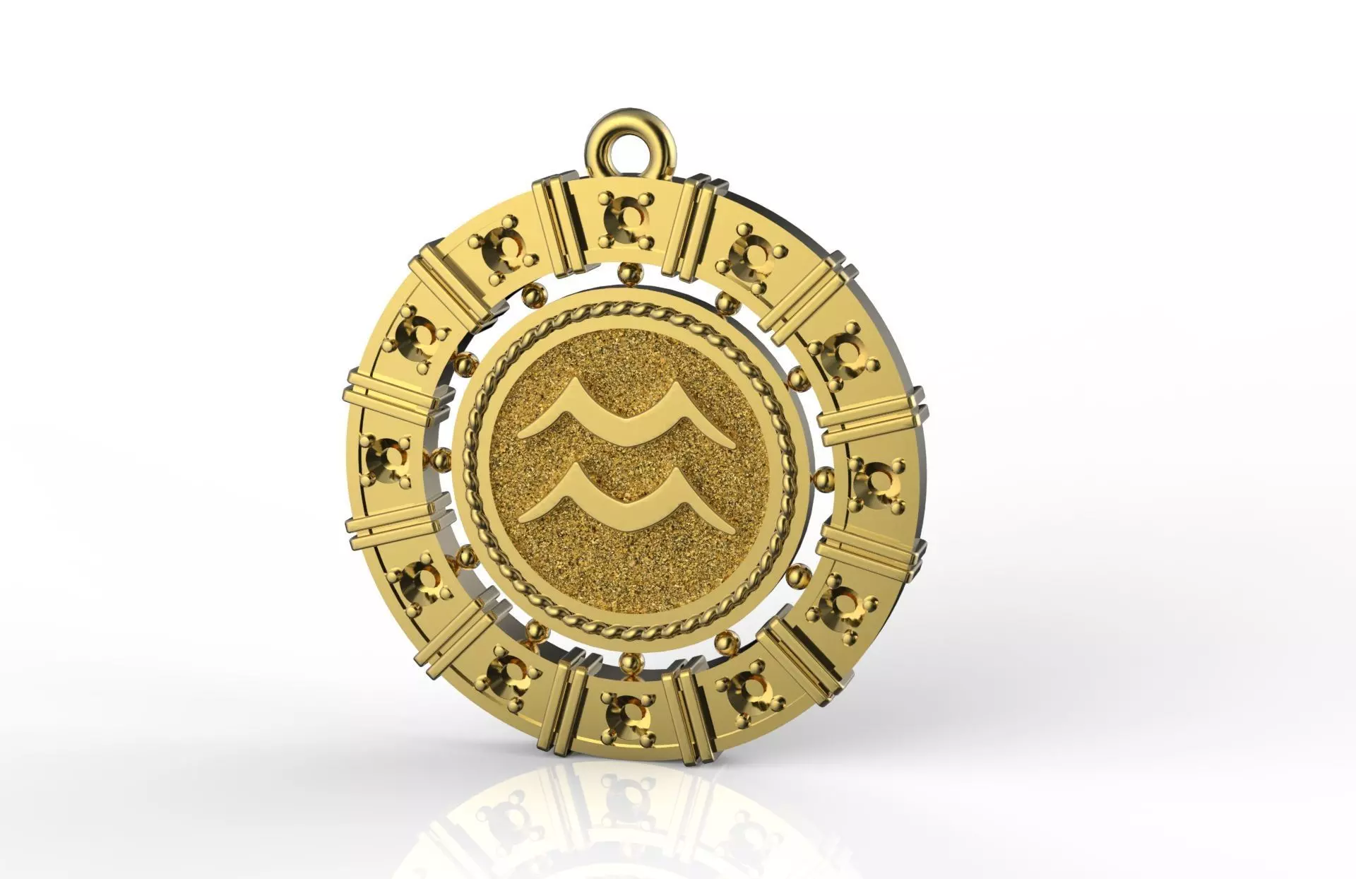 Aquarius pendant 3D print model_0