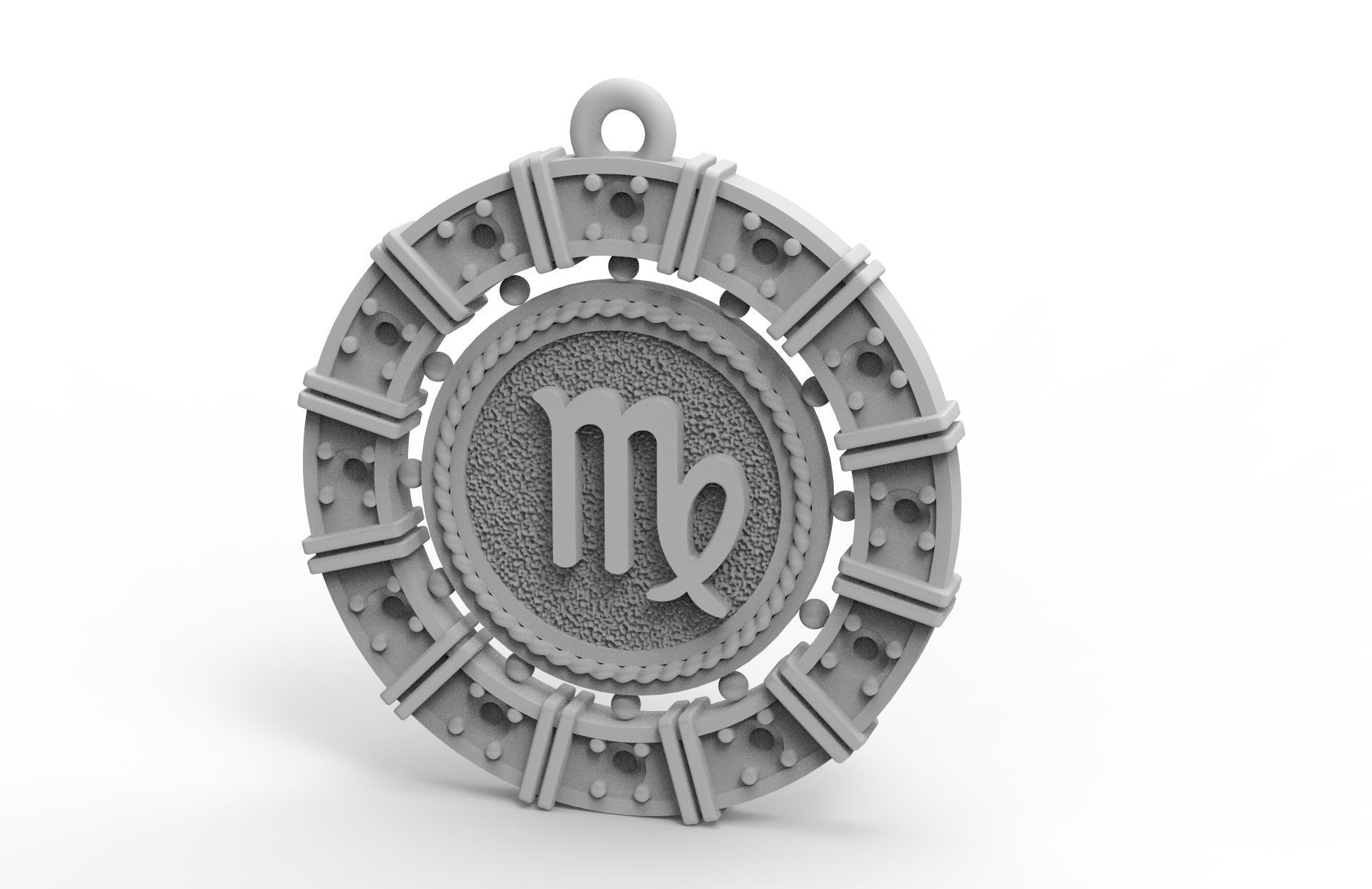 Virgo pendant 3D print model_3