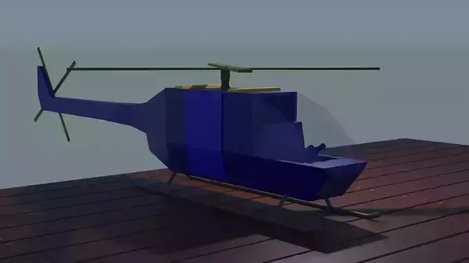 Low poly helicopter