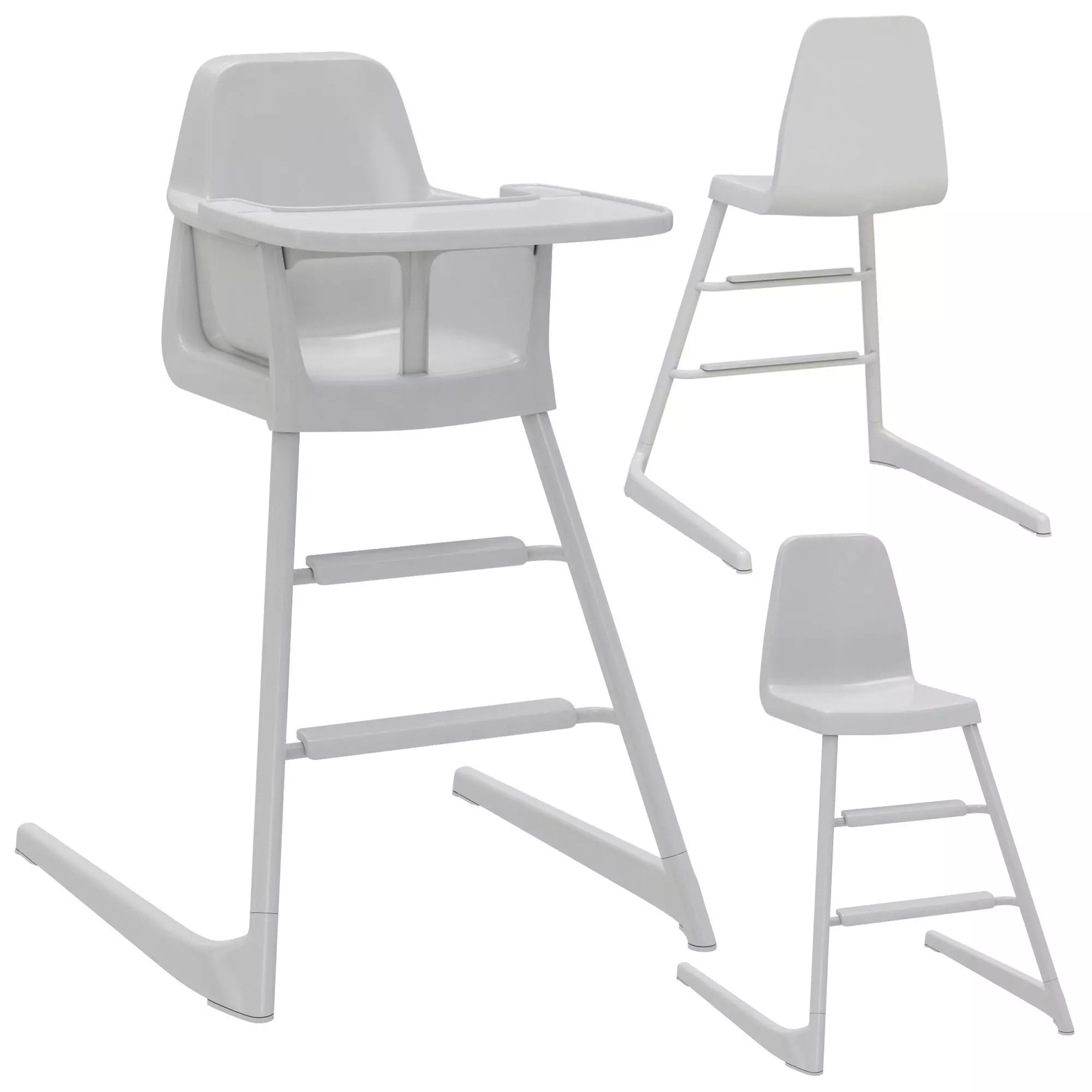 LANGUR baby high chair 3D model_0
